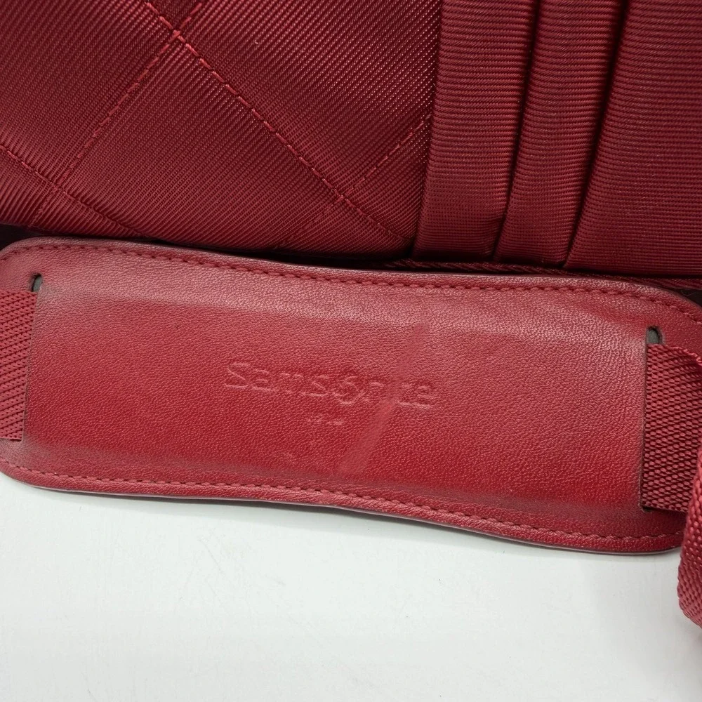 Samsonite Virgo Portfolio Quilted Laptop Briefcase Red with Shoulder‎ Strap